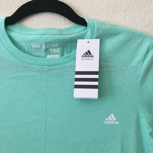 Adidas Mint/Easy Green Go-To T-Shirt - Picture 3 of 3